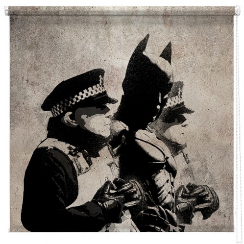Banksy Batman and the Police  printed blind