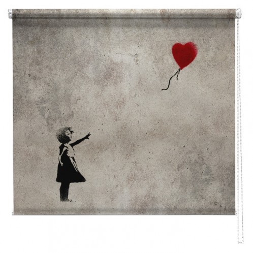 Banksy graffiti printed blind Balloon Girl