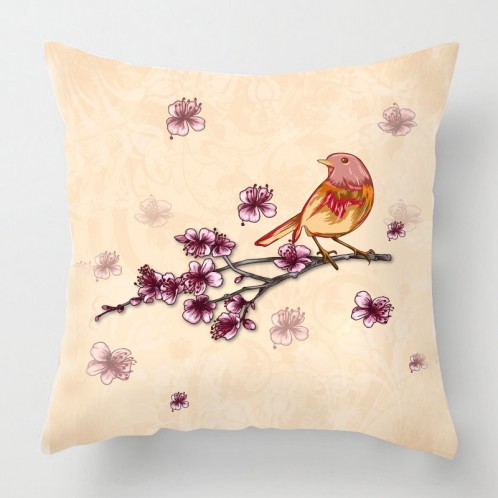 Birds on a branch cushion