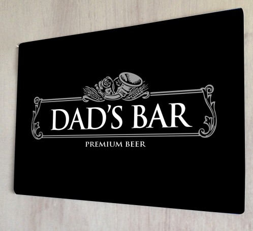 Dad's Bar metal sign