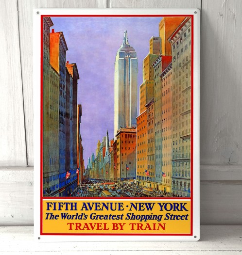 Fifth Avenue New York Vintage Sign