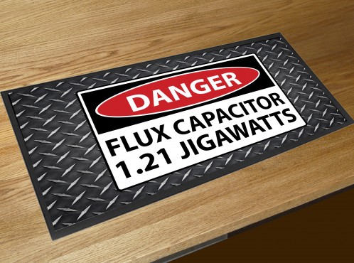 Danger Flux Capacitor bar runner mat