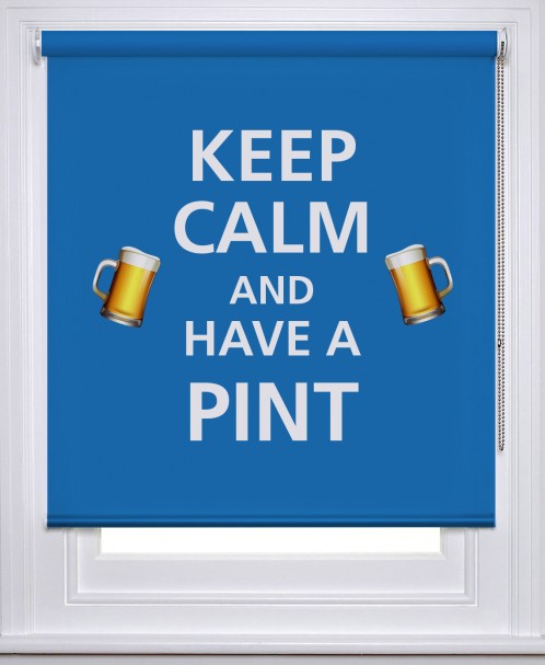 Keep Calm & have a Pint printed bar blind | Picture printed Blinds at Artylicious