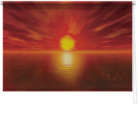 Red Sunset printed blind