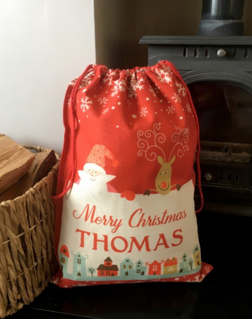 Personalised printed Santa sack