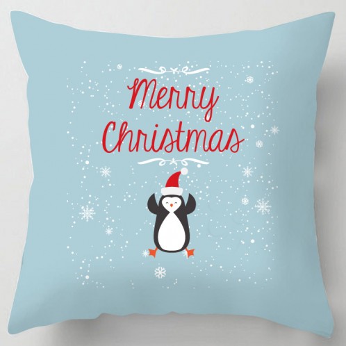 Merry Christmas Penguin cushion