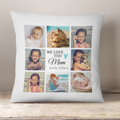 Personalised Mum gift, Photo collage cushion
