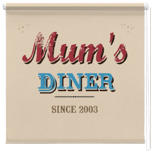 Mums Diner personalised printed blind