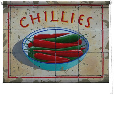 Chillies printed blind martin wiscombe