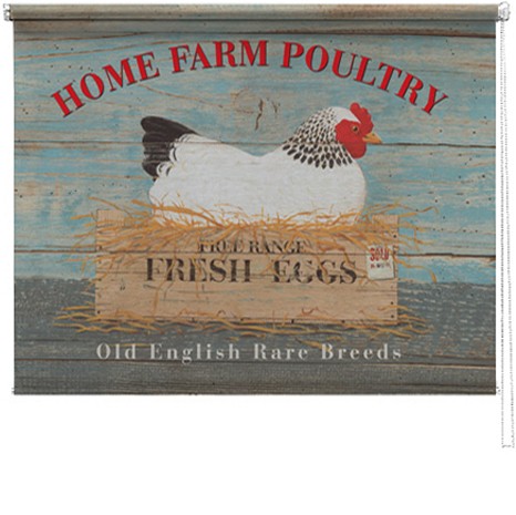 Home Farm Poultry printed blind martin wiscombe