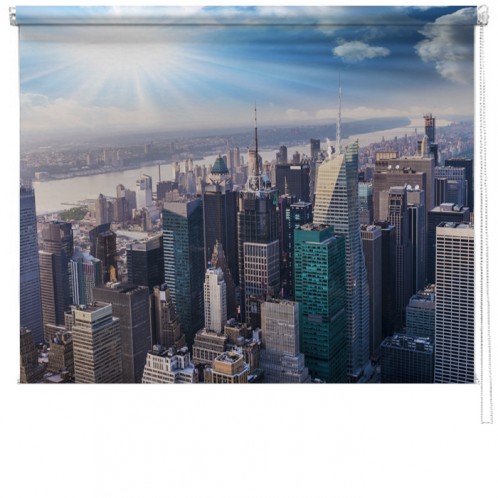new york skyline printed blind