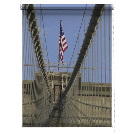 New York bridge printed blind