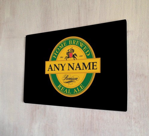 Personalised Pilsner Yellow Beer Label Sign