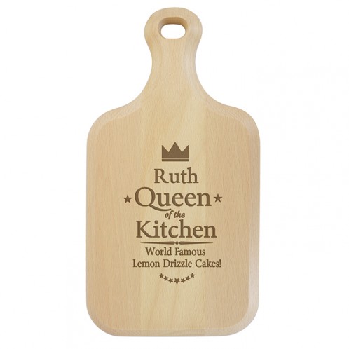 Queen of the Kitchen Large Paddle Chopping Board