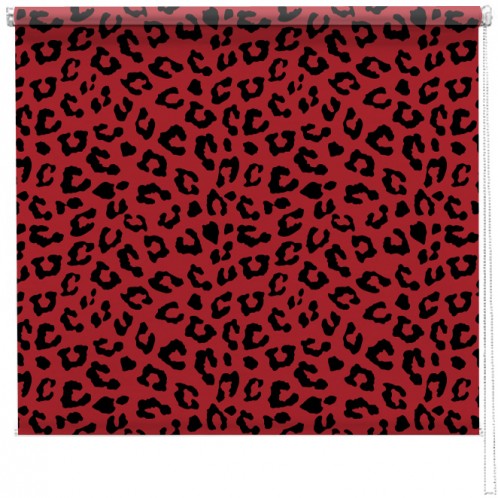 Red Leopard print blind