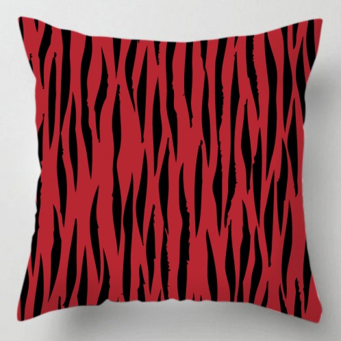Red Tiger print cushion