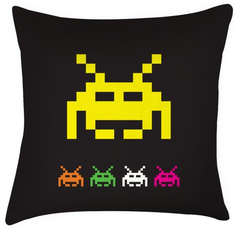 Space Invaders cushion retro game, great fathers day gift for gaming dads