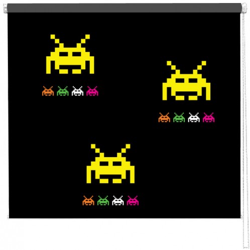 Space Invaders Retro Gamer pattern blind
