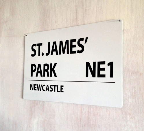 St. James' Park Newcastle Street Sign