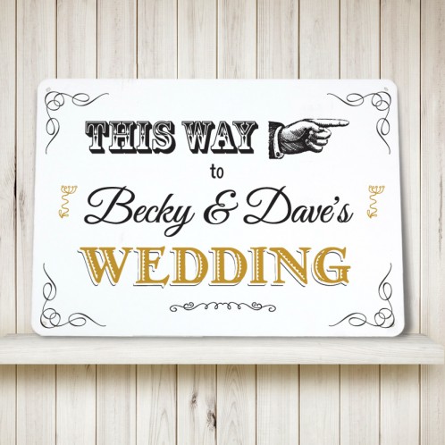 This way to the Wedding Sign