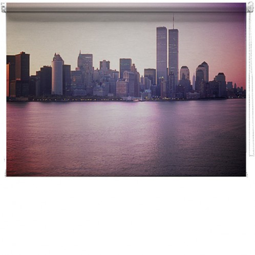 New York skyline Twin Towers Printed Blind