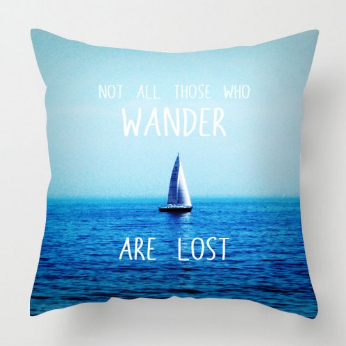 Wander quote cushion