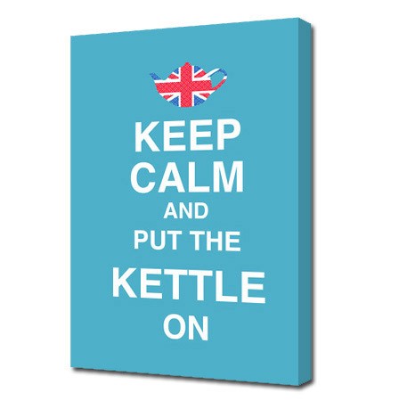 Keep calm and put the kettle on canvas art