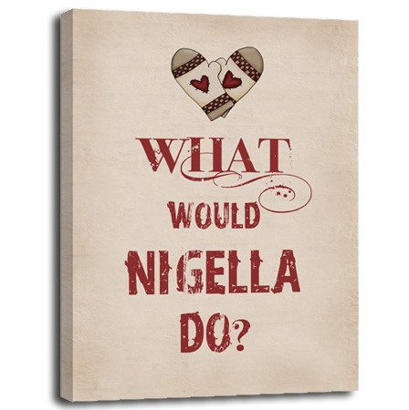 What would Nigella do? canvas art print