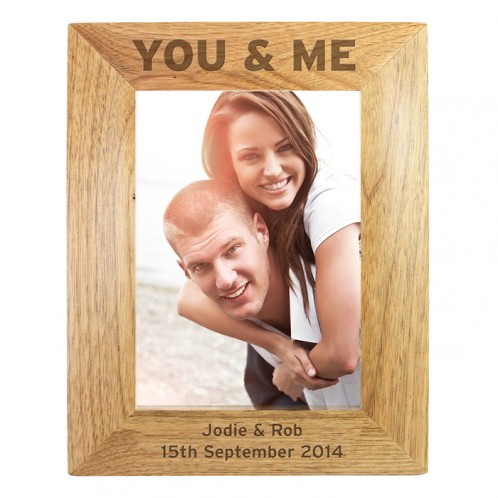 Personalised You & Me 6x4 Wooden Frame