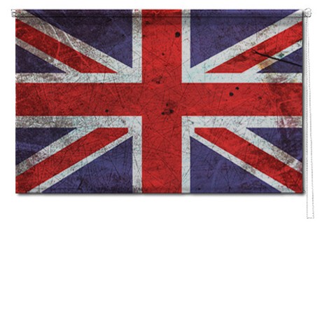 Abstract Grunge Union Jack Flag Picture Printed Roller Blind Made to Measure 