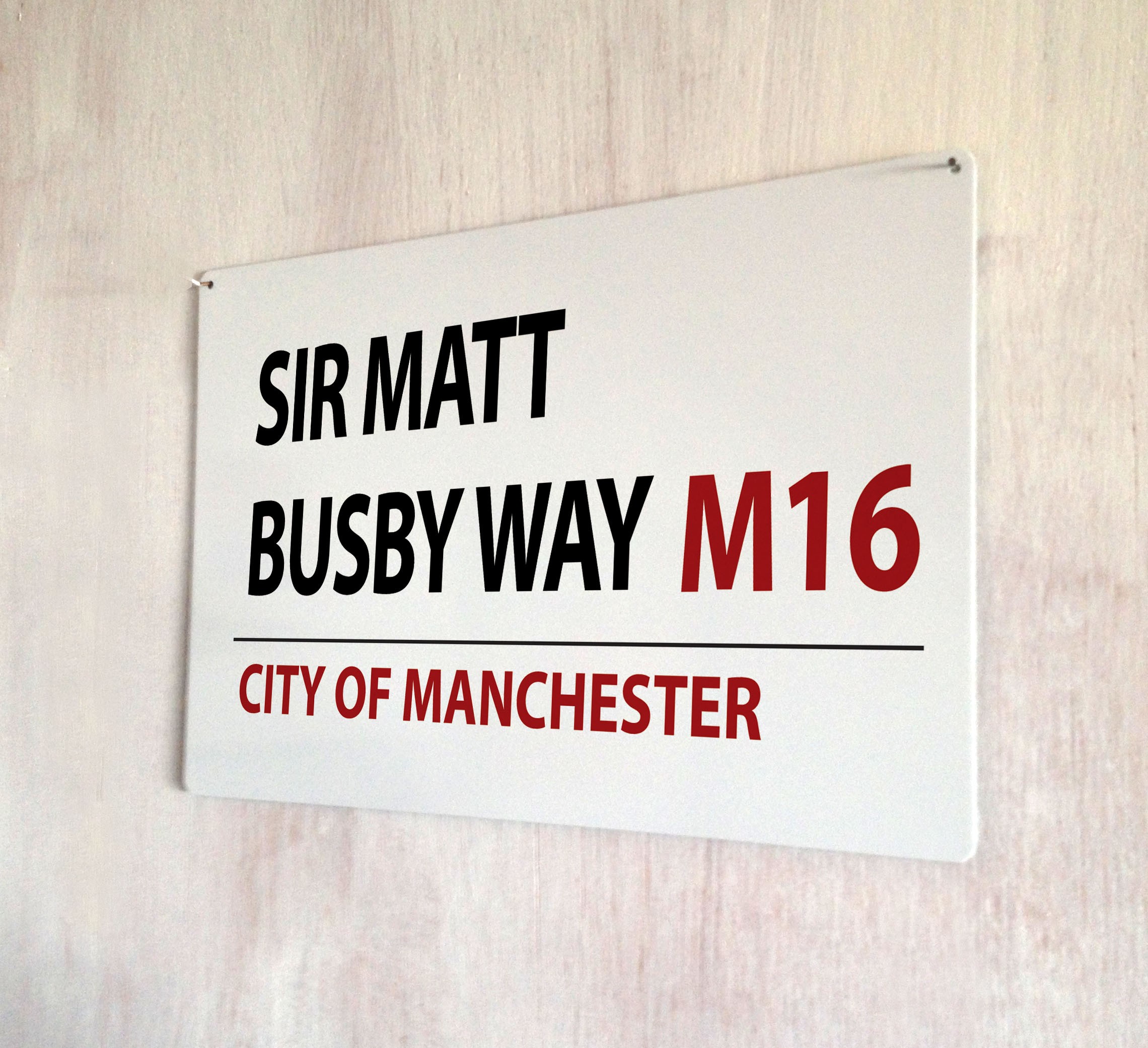Manchester Utd Sir Matt Busby Way Street Sign
