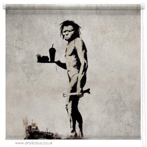 Banksy fast food caveman blind