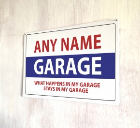 Personalised Garage metal sign