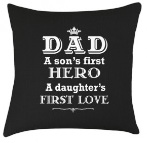 Dad hero quote cushion