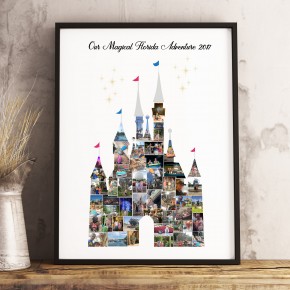 Disney Castle Photo Memory Collage Print