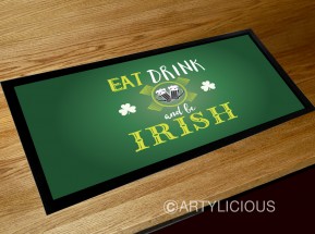 Eat Drink and be Irish bar runner mat