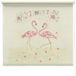 Flamingo Love printed blind
