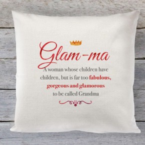 Glam-ma quote Linen cushion