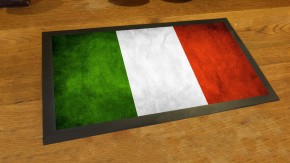 Italian flag grunge bar runner mat