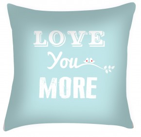 Love you more quote cushion valentine cushion