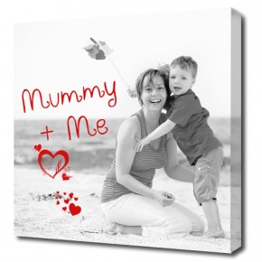 Your photo on canvas art picture, with caption, great mothers day gift