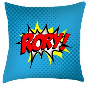 Comic funky style cushion personalised with any name