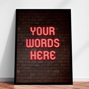 Personalised Neon Lights poster print or canvas
