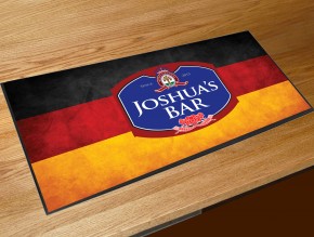 Personalised German flag bar runner mat