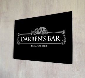 Personalised Silver Beer Label Sign