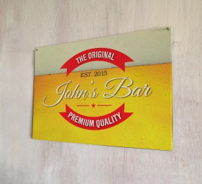 Personalised Beer bubble Label Original Sign