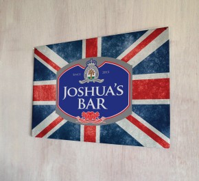 Personalised Beer Label Union Jack Sign