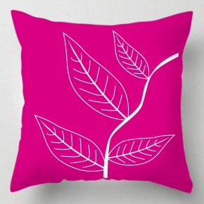Pink leaves cushion