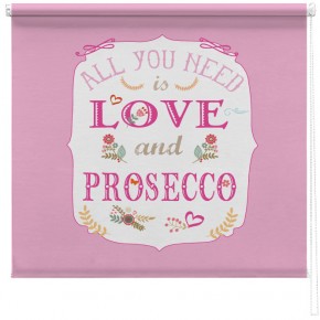 All you need is Love and Prosecco printed blind