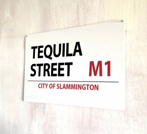 Tequila Street metal street Sign